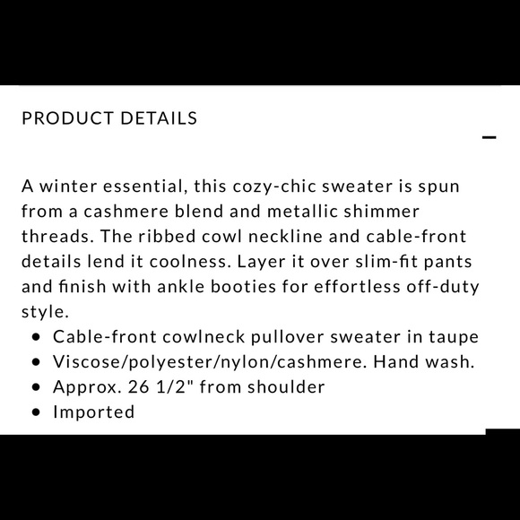 WHBM Cable-Front Cowlneck Pullover Sweater Large - Picture 10 of 11